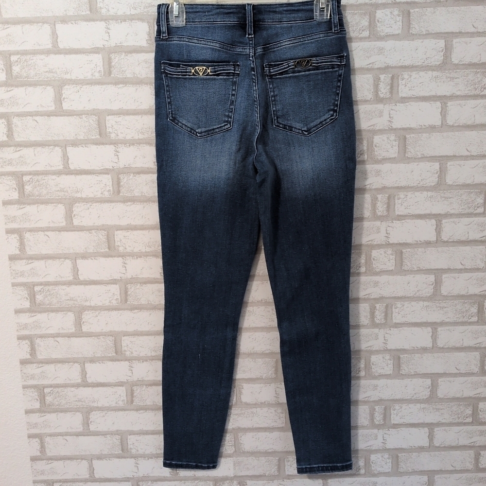 NWOT Guess Jeans Womens SZ 29 Skinny Logo On Pocket Distressed 90's Y2K - Picture 4 of 4